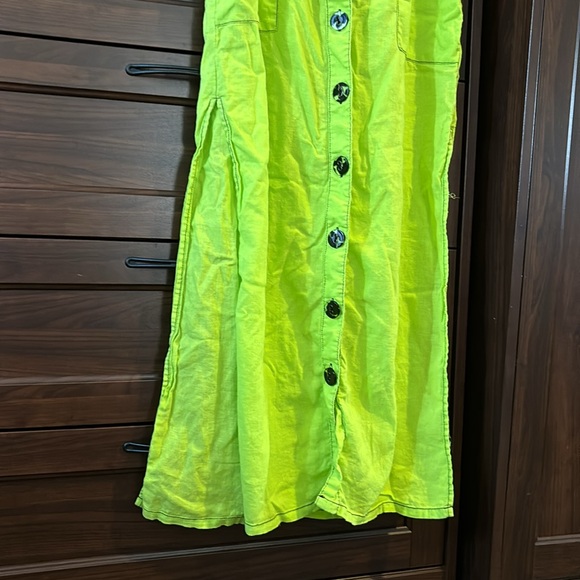 Urban Outfitters Neon Green Midi Skirt Size Small - Picture 3 of 5